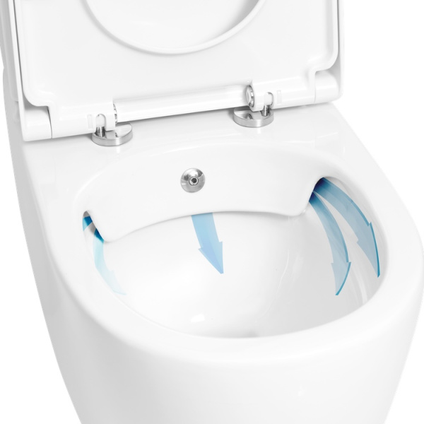 Унитаз безободковый напольный с функцией биде Creavit Mare MA361-11CB00E-0000